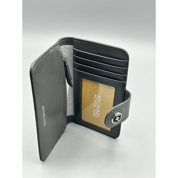 Michael Kors Charm Medium Tab Pocket Leather Bifold Wallet in Slate NWT *READ* - Picture 16 of 16